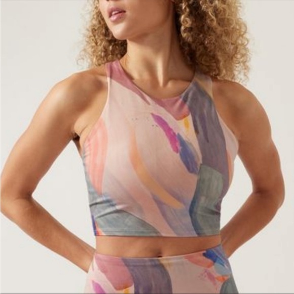 Athleta Conscious Crop d-dd Watercolor - Picture 1 of 9